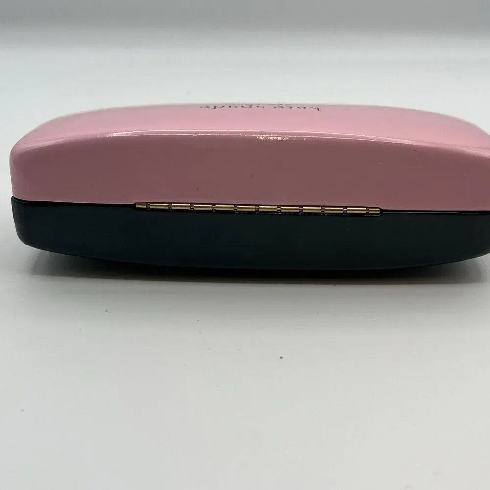 KATE SPADE NEW YORK PINK / GREEN CLAMSHELL SUNGLASSES CASE W/ CLEANING CLOTH‎